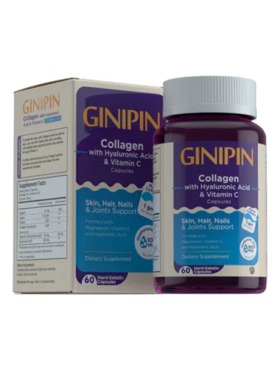 GINIPIN Collagen With Hyaluronic Acid & Vitamin C Capsules