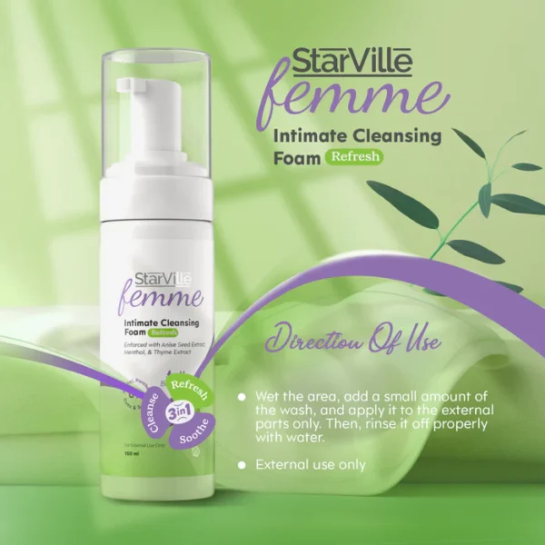 StarVille Femme Intimate Cleansing Foam Refresh 150 ml - الصورة 2