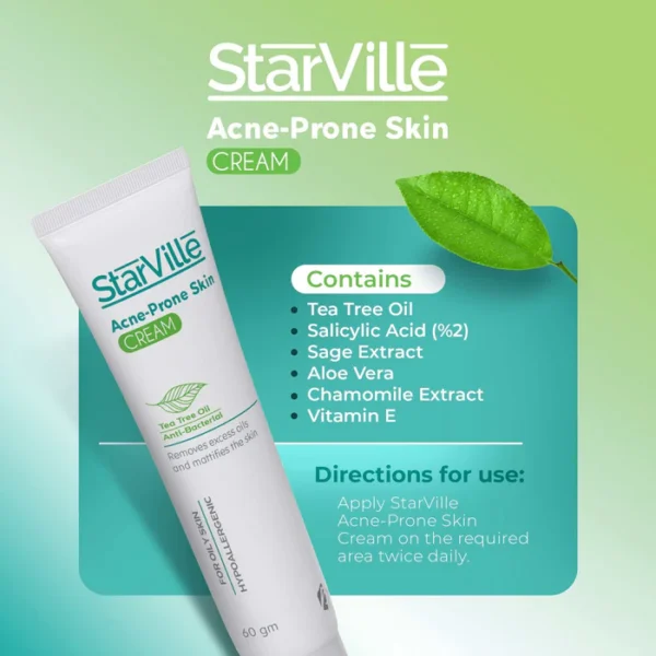 ⁦Starville Acne Prone Skin Cream 60 gm⁩ - الصورة ⁦3⁩