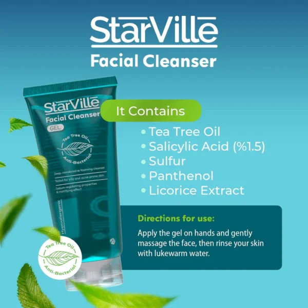 ⁦Starville Acne Prone Skin Facial Cleanser 400 ml⁩ - الصورة ⁦3⁩