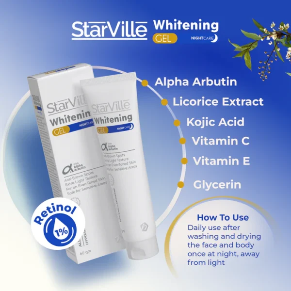 ⁦Starville Whitening Night Care Gel 60 gm⁩ - الصورة ⁦3⁩