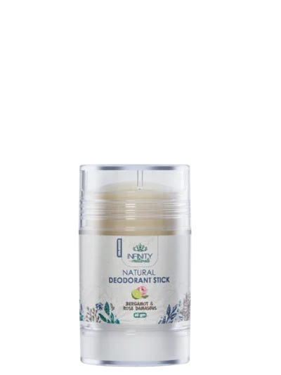 Natural Deodorant Stick Bergamot & Rose Damascus (Infinity Naturals)